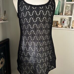 Croft & Barrow Black swimsuit Coverup, size L, non smoking home EUC